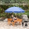 Gardenised Kids Picnic Table, Stained, Chinese Fir Wood, 19.7 in H Overall QI004615 - alternate 2